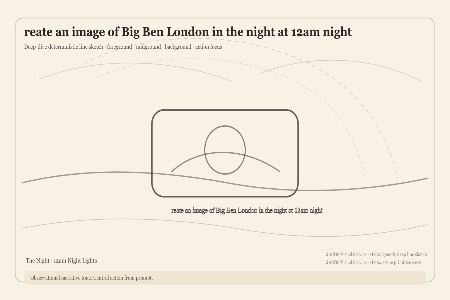 AI-generated illustration of Big Ben in London at midnight
